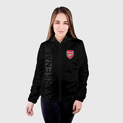 Куртка с капюшоном женская ФК Арсенал, цвет: 3D-черный — фото 2