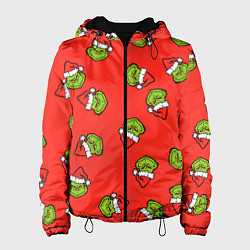 Куртка с капюшоном женская Гринч Похититель Рождества, цвет: 3D-черный