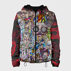 Куртка с капюшоном женская Такаси Мураками Остров мертвых, цвет: 3D-черный