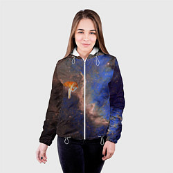 Куртка с капюшоном женская Cosmic animal, цвет: 3D-белый — фото 2