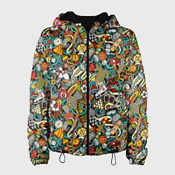 Куртка с капюшоном женская СПОРТ Athlete, цвет: 3D-черный