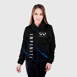 Куртка с капюшоном женская INFINITI ИНФИНИТИ, цвет: 3D-черный — фото 2