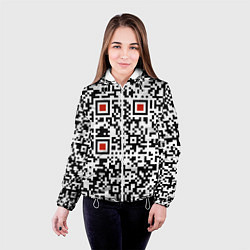 Куртка с капюшоном женская Отвали - нецензурно, цвет: 3D-белый — фото 2