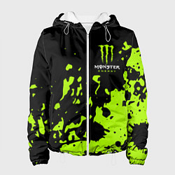 Куртка с капюшоном женская Monster Energy green, цвет: 3D-белый