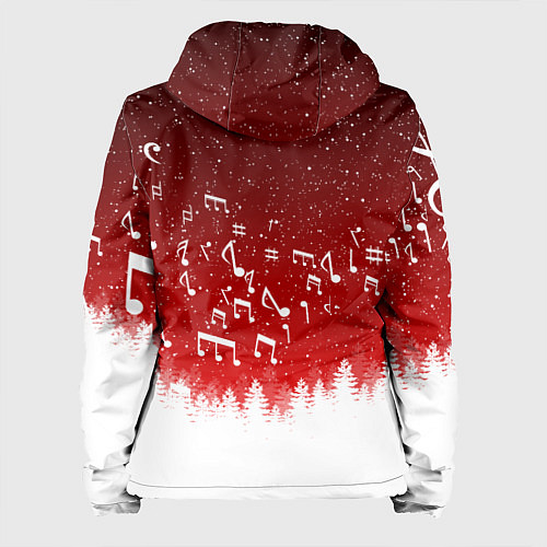 Женская куртка МУЗЫКАЛЬНАЯ НОВОГОДНЯЯ НОЧЬ 2022 НОВЫЙ ГОД / 3D-Черный – фото 2