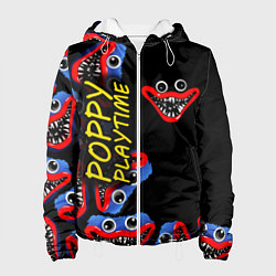 Куртка с капюшоном женская Poppy Playtime Страх настигнет, цвет: 3D-белый