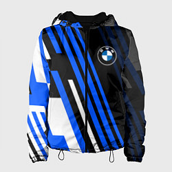 Куртка с капюшоном женская БМВ BMW СИНИИ ЛИНИИ, цвет: 3D-черный
