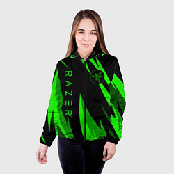 Куртка с капюшоном женская RAZER GREEN, цвет: 3D-черный — фото 2