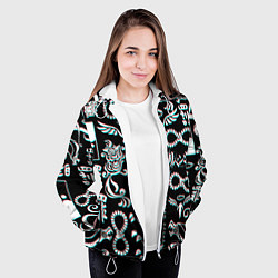 Куртка с капюшоном женская ТОКИЙСКИЕ МСТИТЕЛИ ГЛИТЧ, GLITCH, цвет: 3D-белый — фото 2