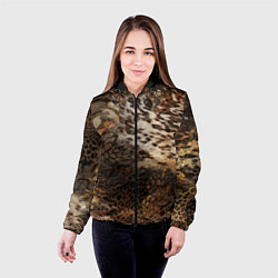 Куртка с капюшоном женская Тигриная шикарная шкура, цвет: 3D-черный — фото 2