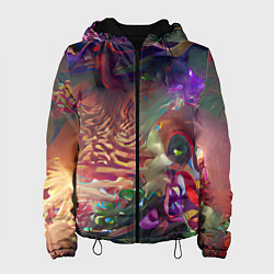 Куртка с капюшоном женская Рождественские тайны, цвет: 3D-черный