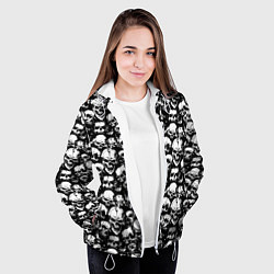 Куртка с капюшоном женская Screaming skulls, цвет: 3D-белый — фото 2