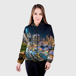 Куртка с капюшоном женская Дубай Марина, цвет: 3D-черный — фото 2