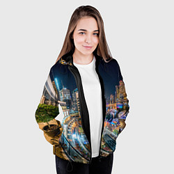 Куртка с капюшоном женская Дубай Марина, цвет: 3D-черный — фото 2