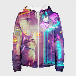 Куртка с капюшоном женская Stray, цвет: 3D-белый
