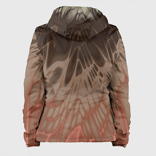 Женская куртка Коллекция Rays Лучи Коричневый Абстракция 662-27-w / 3D-Черный – фото 2