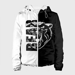 Куртка с капюшоном женская BEAR Медведь, цвет: 3D-белый