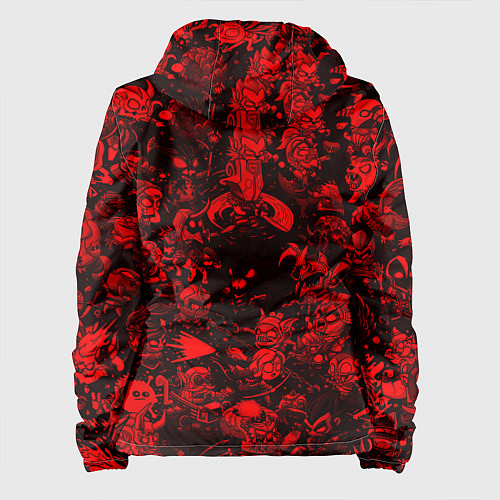 Женская куртка DOTA 2 HEROES RED PATTERN ДОТА 2 / 3D-Черный – фото 2