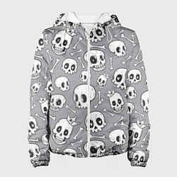 Куртка с капюшоном женская Skulls & bones, цвет: 3D-белый