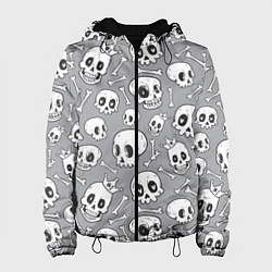 Куртка с капюшоном женская Skulls & bones, цвет: 3D-черный