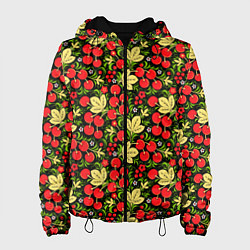 Женская куртка Черешни хохлома