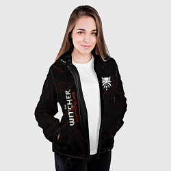 Куртка с капюшоном женская THE WITCHER MONSTER SLAYER Разводы, цвет: 3D-черный — фото 2