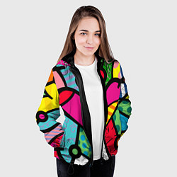 Куртка с капюшоном женская Ромеро Бритто Арт, цвет: 3D-черный — фото 2
