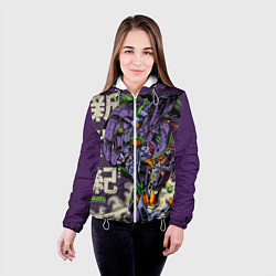 Куртка с капюшоном женская Evangelion Eva-01, цвет: 3D-белый — фото 2