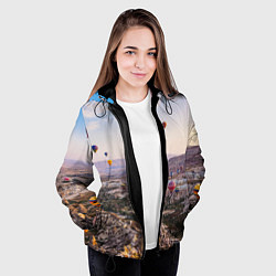 Куртка с капюшоном женская Воздушные Шары!, цвет: 3D-черный — фото 2