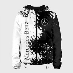 Куртка с капюшоном женская Mercedes-Benz: Black & White, цвет: 3D-черный