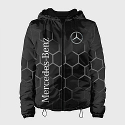 Куртка с капюшоном женская Mercedes-Benz black соты, цвет: 3D-черный