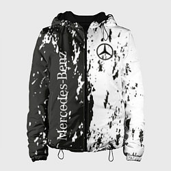 Куртка с капюшоном женская Mercedes-Benz далматинец, цвет: 3D-черный