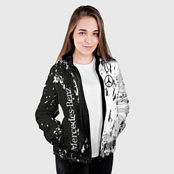 Куртка с капюшоном женская Mercedes-Benz далматинец, цвет: 3D-черный — фото 2