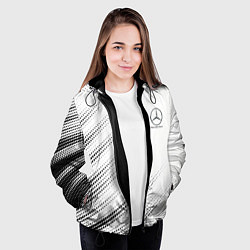 Куртка с капюшоном женская Mercedes-Benz - White, цвет: 3D-черный — фото 2