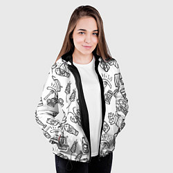 Куртка с капюшоном женская Для любителя бани, цвет: 3D-черный — фото 2