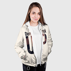 Куртка с капюшоном женская Dont look upНе смотри на вверх, цвет: 3D-белый — фото 2