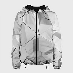 Куртка с капюшоном женская БЕЛАЯ БРОНЯ СЕРАЯ БРОНЯ БЕЛЫЕ ПЛИТЫ, цвет: 3D-черный