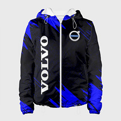 Куртка с капюшоном женская Volvo авто текстура, цвет: 3D-белый