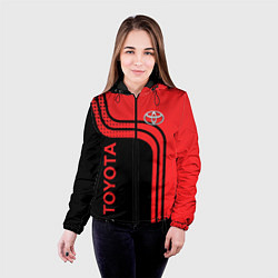 Куртка с капюшоном женская TOYOTA ТОЙОТА, цвет: 3D-черный — фото 2