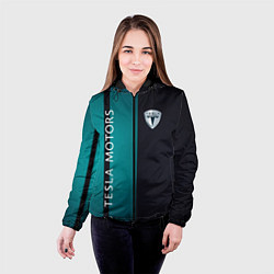 Куртка с капюшоном женская Tesla - Motors auto, цвет: 3D-черный — фото 2
