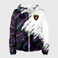 Куртка с капюшоном женская Lamborghini pattern gradient, цвет: 3D-белый