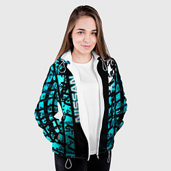 Куртка с капюшоном женская NISSAN супер авто, цвет: 3D-белый — фото 2
