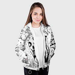 Куртка с капюшоном женская Drowning in illusions, цвет: 3D-белый — фото 2