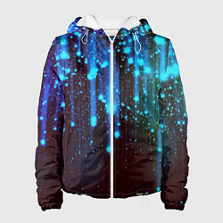 Куртка с капюшоном женская Звездопад Звёздный дождь, цвет: 3D-белый
