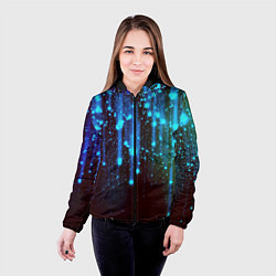 Куртка с капюшоном женская Звездопад Звёздный дождь, цвет: 3D-черный — фото 2