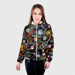 Куртка с капюшоном женская Volkswagen Group AUDI VW SEAT PORSCHE SKODA, цвет: 3D-белый — фото 2