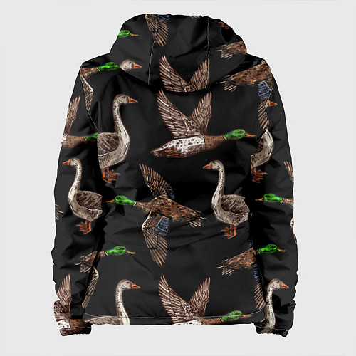 Женская куртка Утки паттерн / 3D-Черный – фото 2