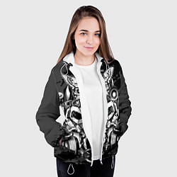 Куртка с капюшоном женская Power ArmorFallout, цвет: 3D-белый — фото 2