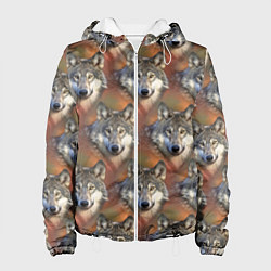 Женская куртка Волки Wolfs паттерн