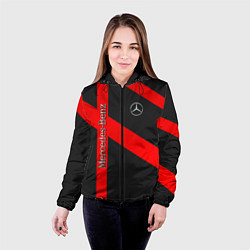 Куртка с капюшоном женская Mercedes мерседес amg, цвет: 3D-черный — фото 2
